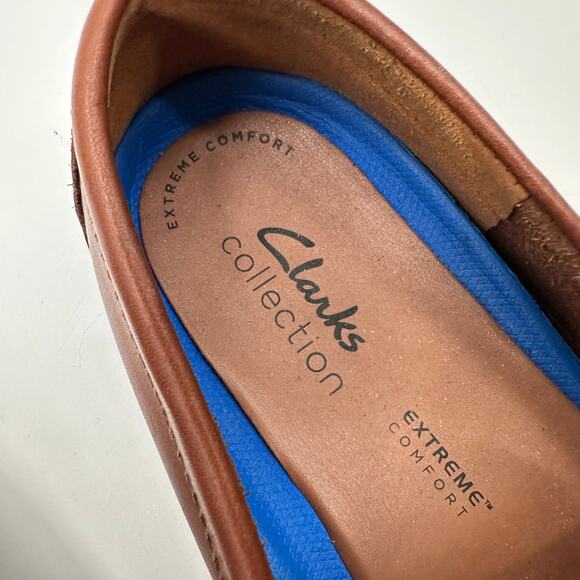 CLARKS Cognac Brown Markman Way Loafer // 10 - Picture 6 of 12